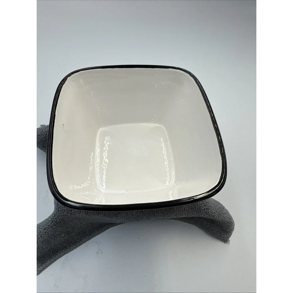 Grand Vin Bordeaux Certified International Ceramic Square Bowl Brown‎ & Cream